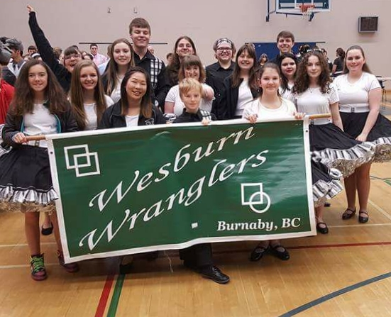 Wesburn Dancers with Banner at Teen Festival